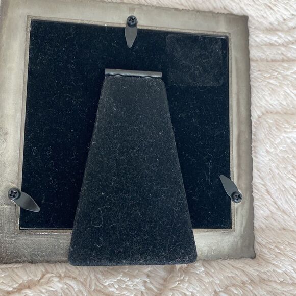 Picture frame beautiful etched detail yellow stone vintage unknown manufacturer - Picture 5 of 7